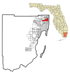 Miami-Dade County Florida Incorporated and Unincorporated areas North Miami Highlighted